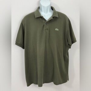 LACOSTE Men’s Olive Green Short Sleeve Polo Great Condition Size 3XL (8)